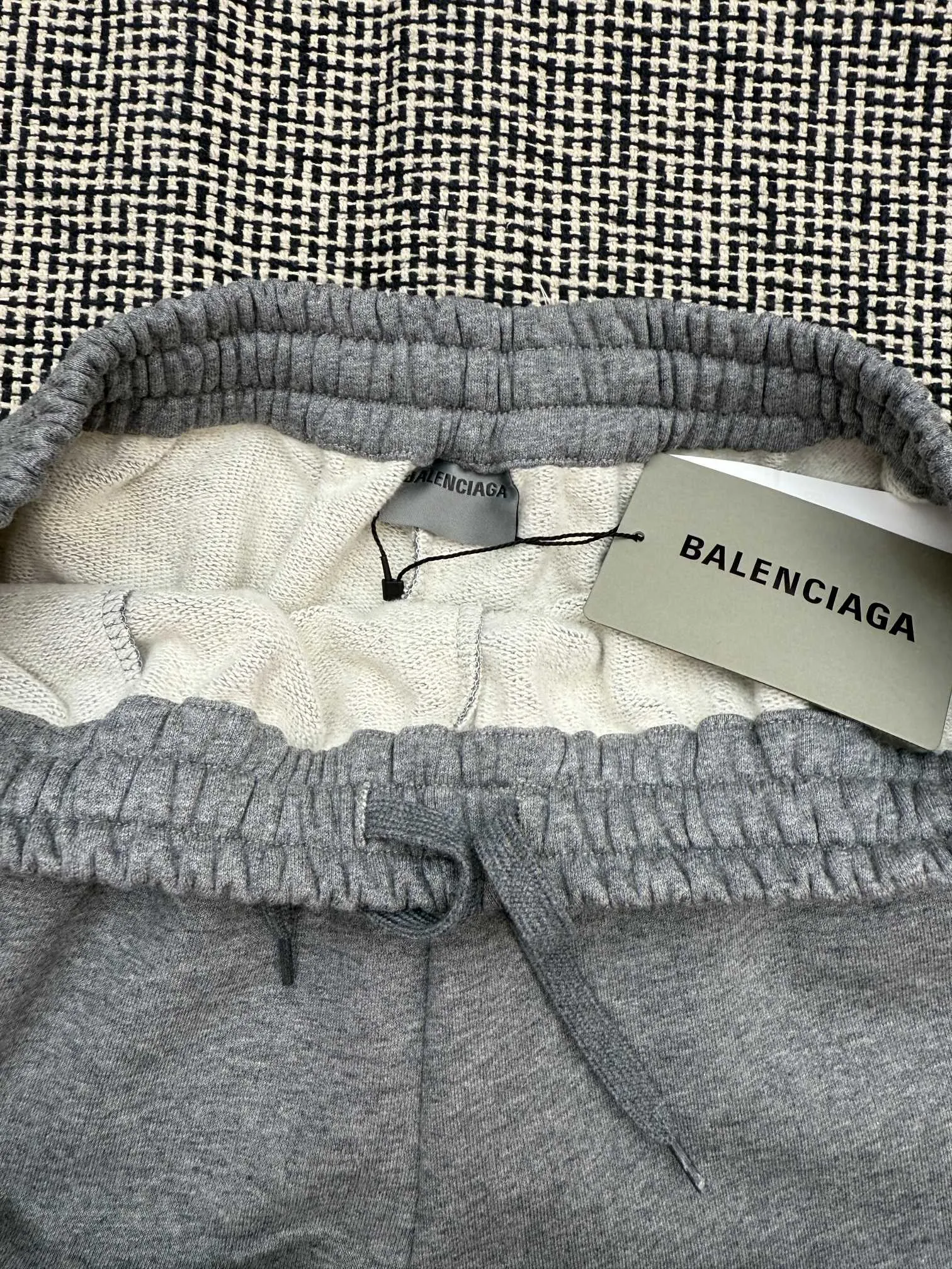 Balenciaga Paris lettering silicone printed drawstring trousers XS/S/M/L